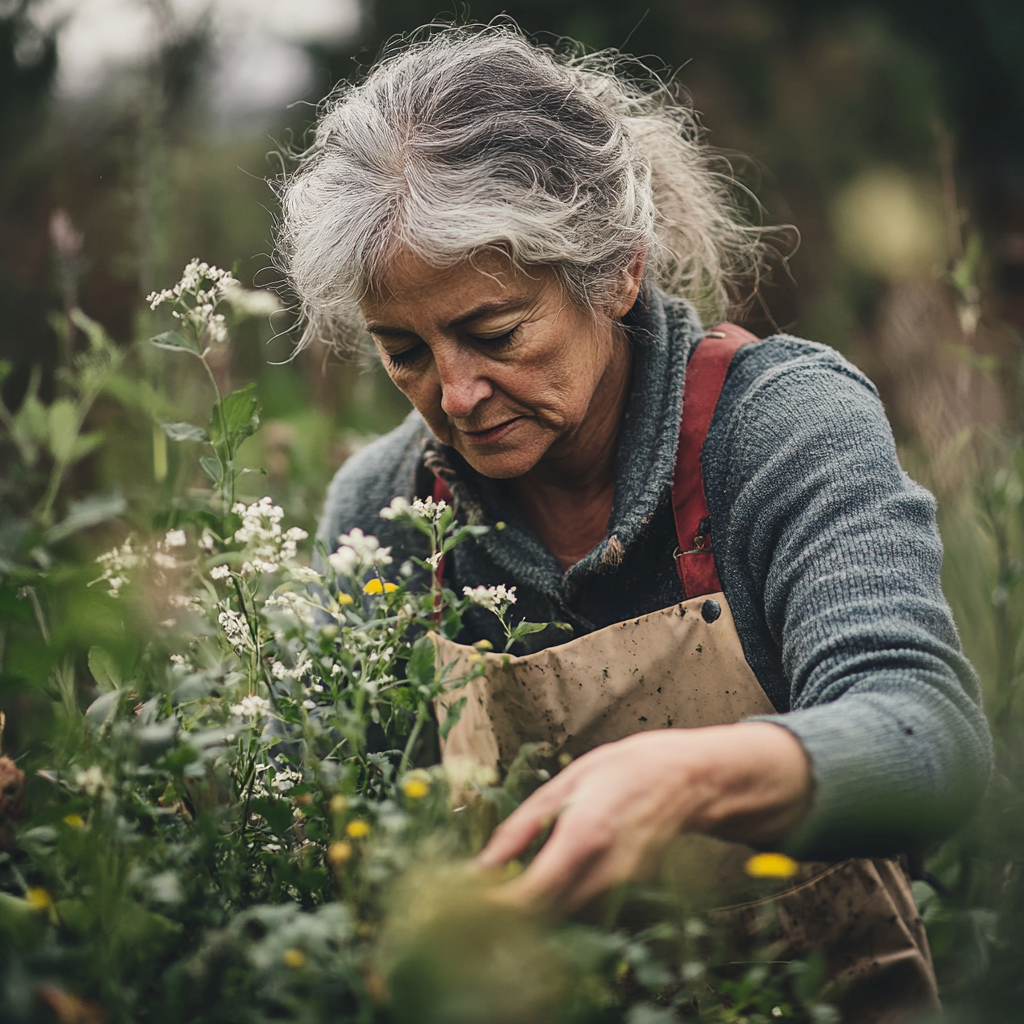 Eine Frau im Garten | Quelle: Midjourney