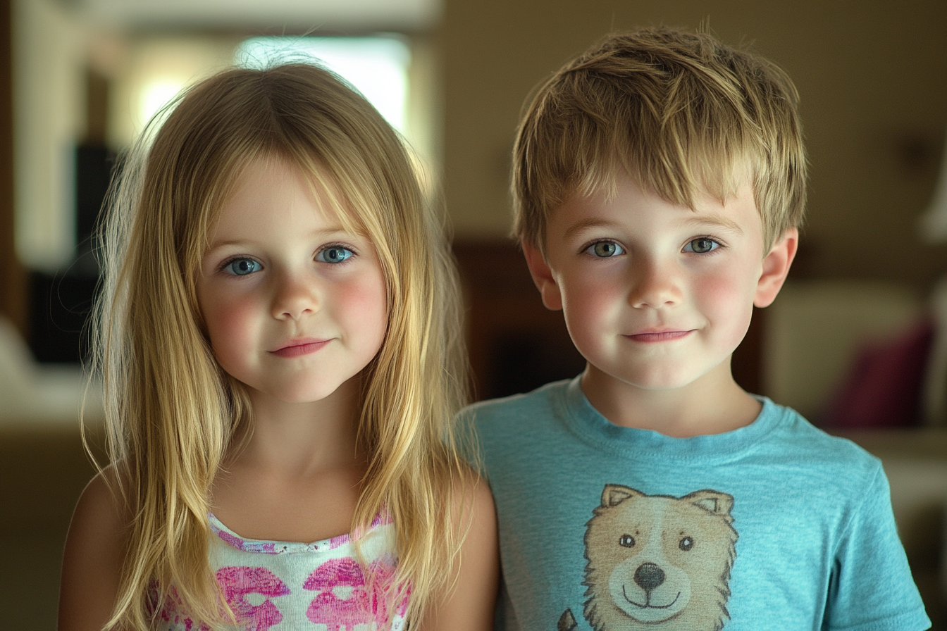 Kleine Kinder, die zusammen stehen | Quelle: Midjourney