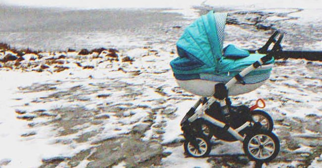 Sofia hat nicht bemerkt, dass sich der Kinderwagen im Wind bewegt hat. | Quelle: Shutterstock