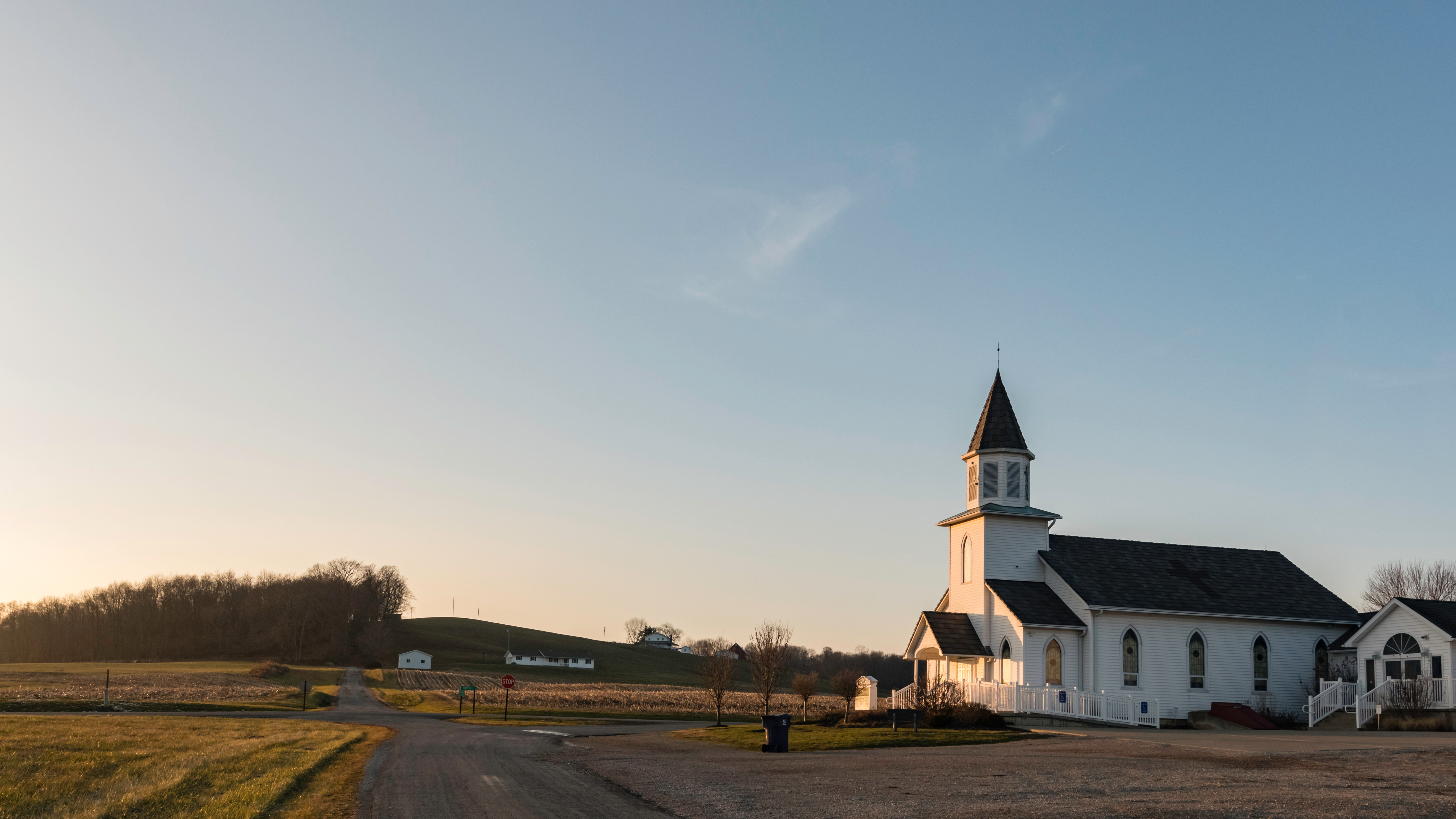 Die Hopewell United Methodist Church im ländlichen Perry County, aufgenommen am 5. Januar 2019 in Glenford, Ohio. | Quelle: Shutterstock