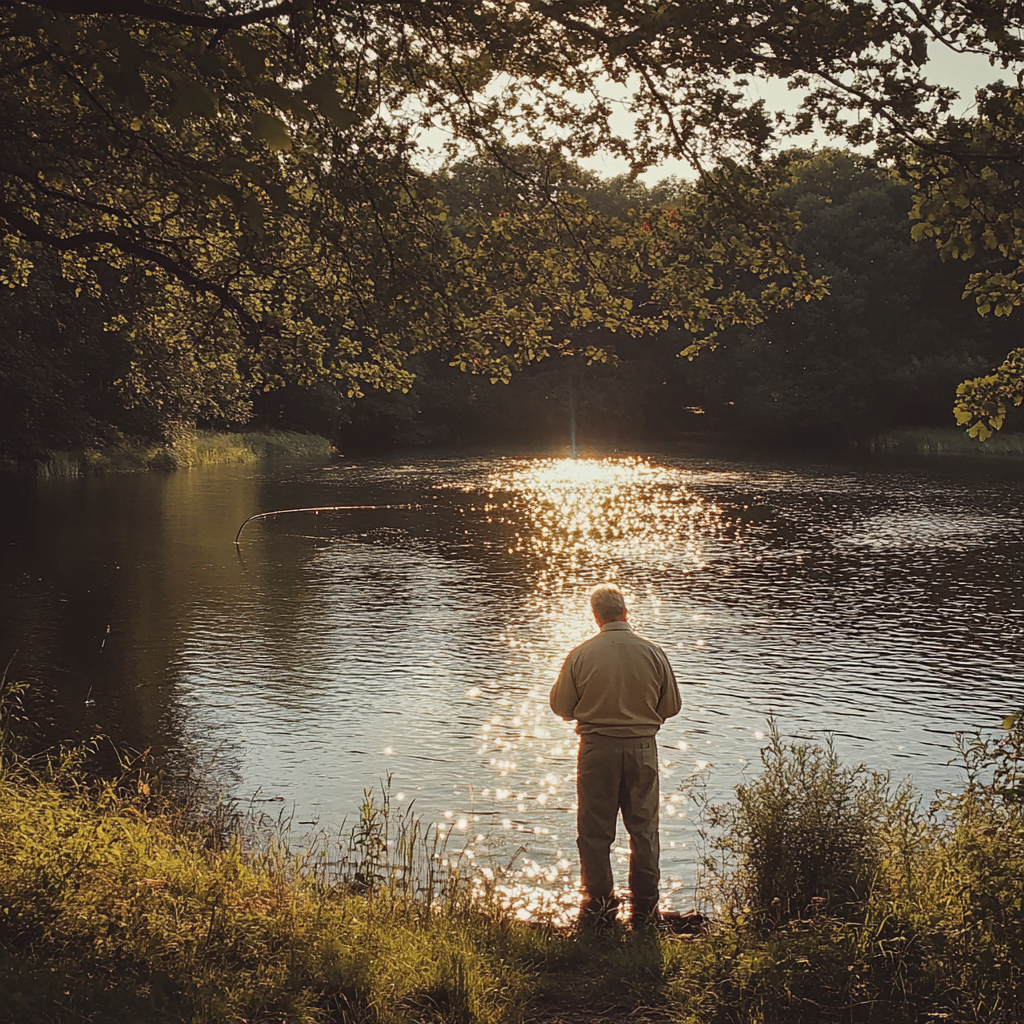 Ein Mann beim Fischen | Quelle: Midjourney