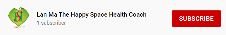Der Name des YouTube-Kanals von Lan Ma zusammen mit der Schaltfläche zum Abonnieren. | Quelle: Youtube.com/Lan Ma The Happy Space Health Coach