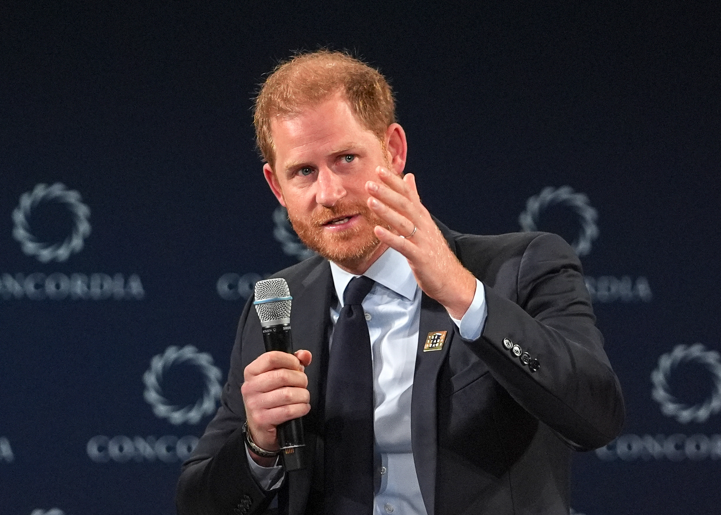 Prinz Harry spricht auf der Veranstaltung „Global Mental Health Crisis Among Young People“ am 23. September 2024. | Quelle: Getty Images