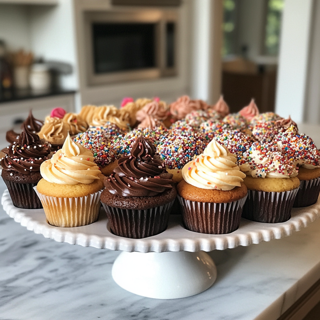 Eine Cupcake-Platte | Quelle: Midjourney