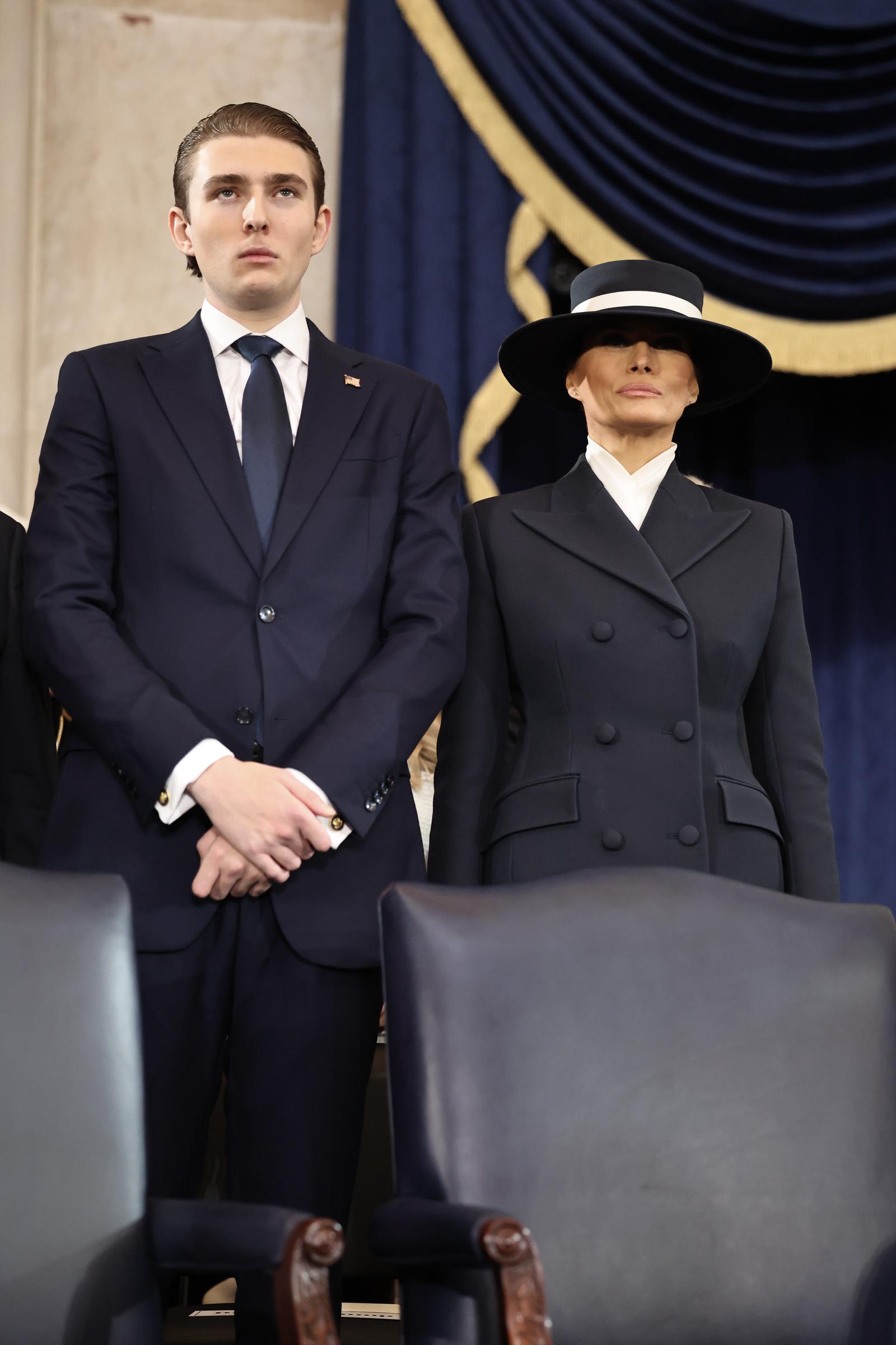 Barron Trump und Melania Trump am 20. Januar 2025 | Quelle: Getty Images