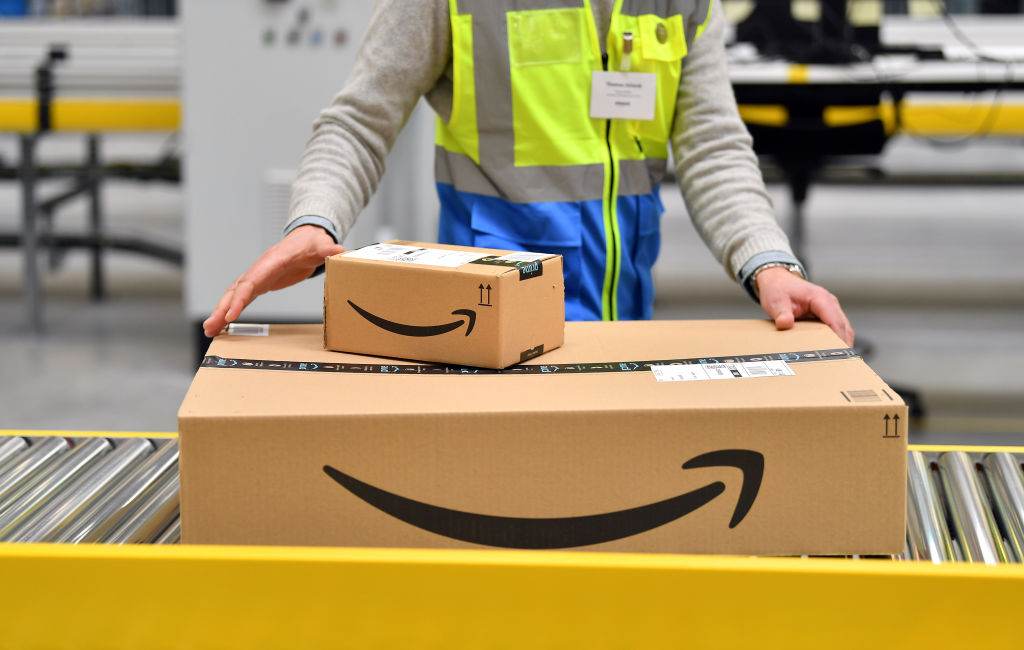 Eröffnung des Amazon-Vertriebszentrums in Erfurt | Quelle: Getty Images