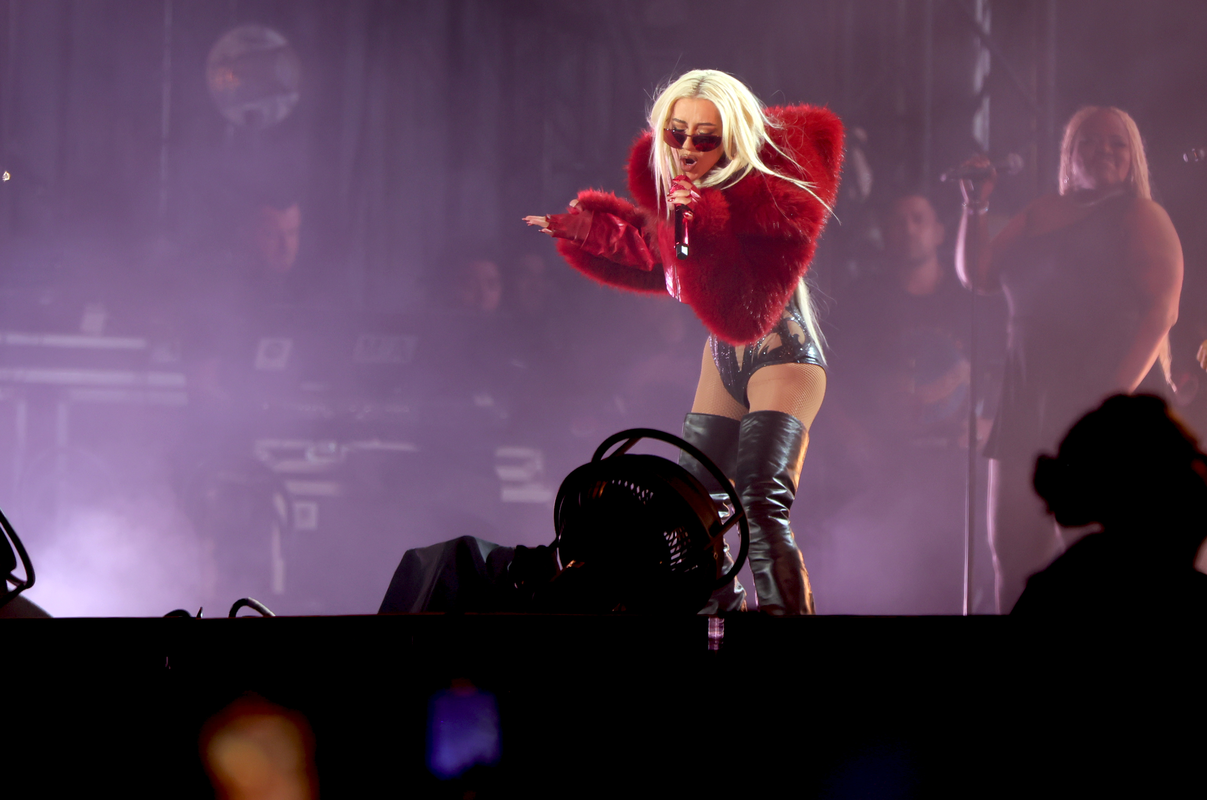 Christina Aguilera tritt am zweiten Tag des Emblema 2024 Festivals im Autodromo Hermanos Rodriguez in Mexiko-Stadt, Mexiko, am 18. Mai 2024 auf | Quelle: Getty Images