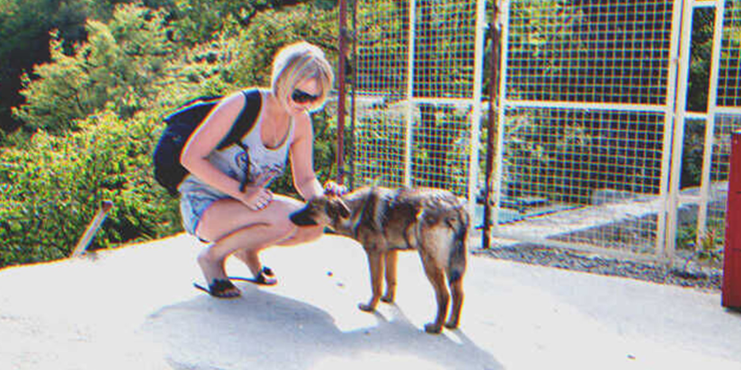 Eine Frau mit einem Hund. | Quelle: Shutterstock