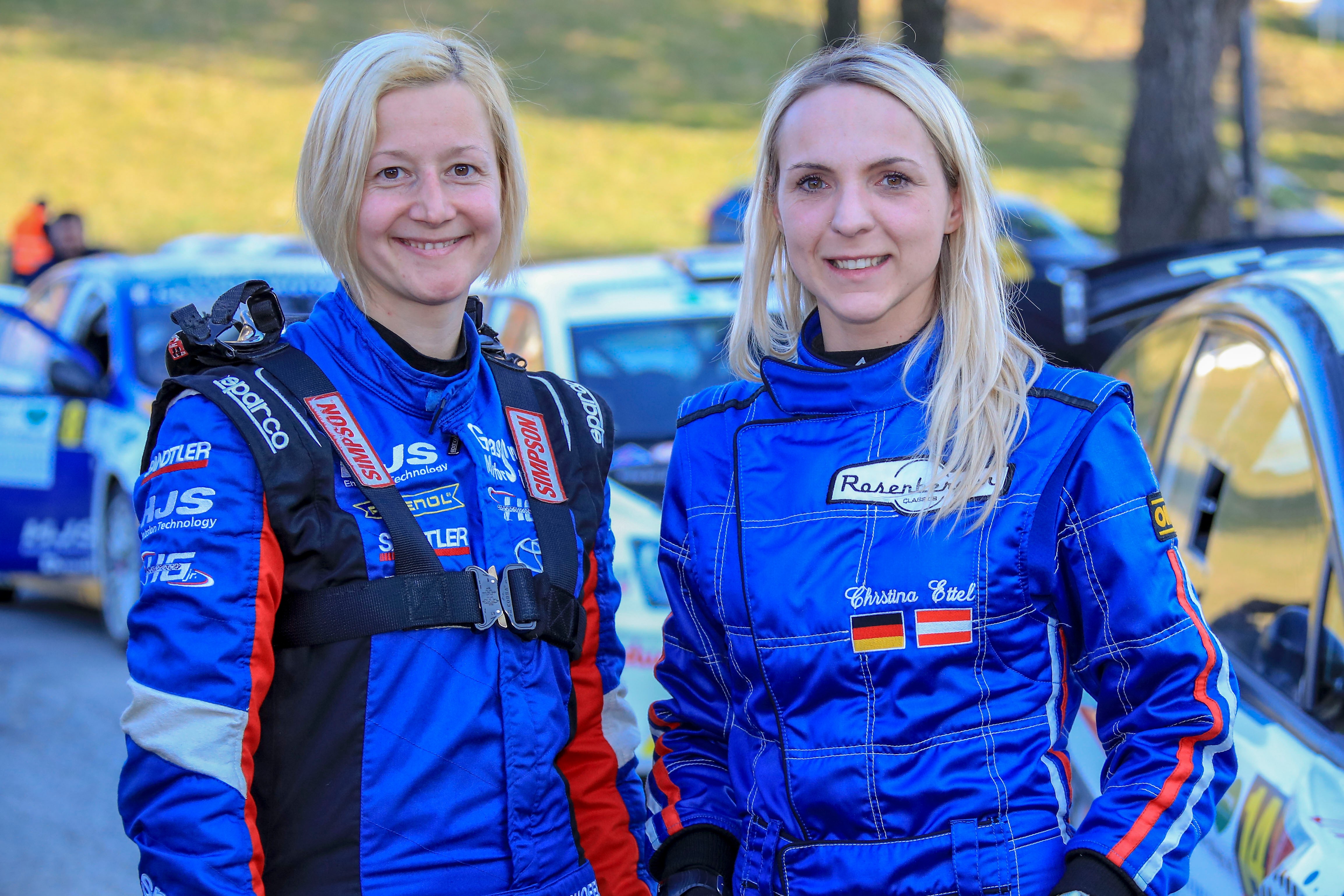 Ursula Mayerhofer aus Österreich und Christina Ettel aus Österreich während der Rebenland-Rallye am 16. März 2019 in Leutschach, Österreich. | Quelle: Getty Images