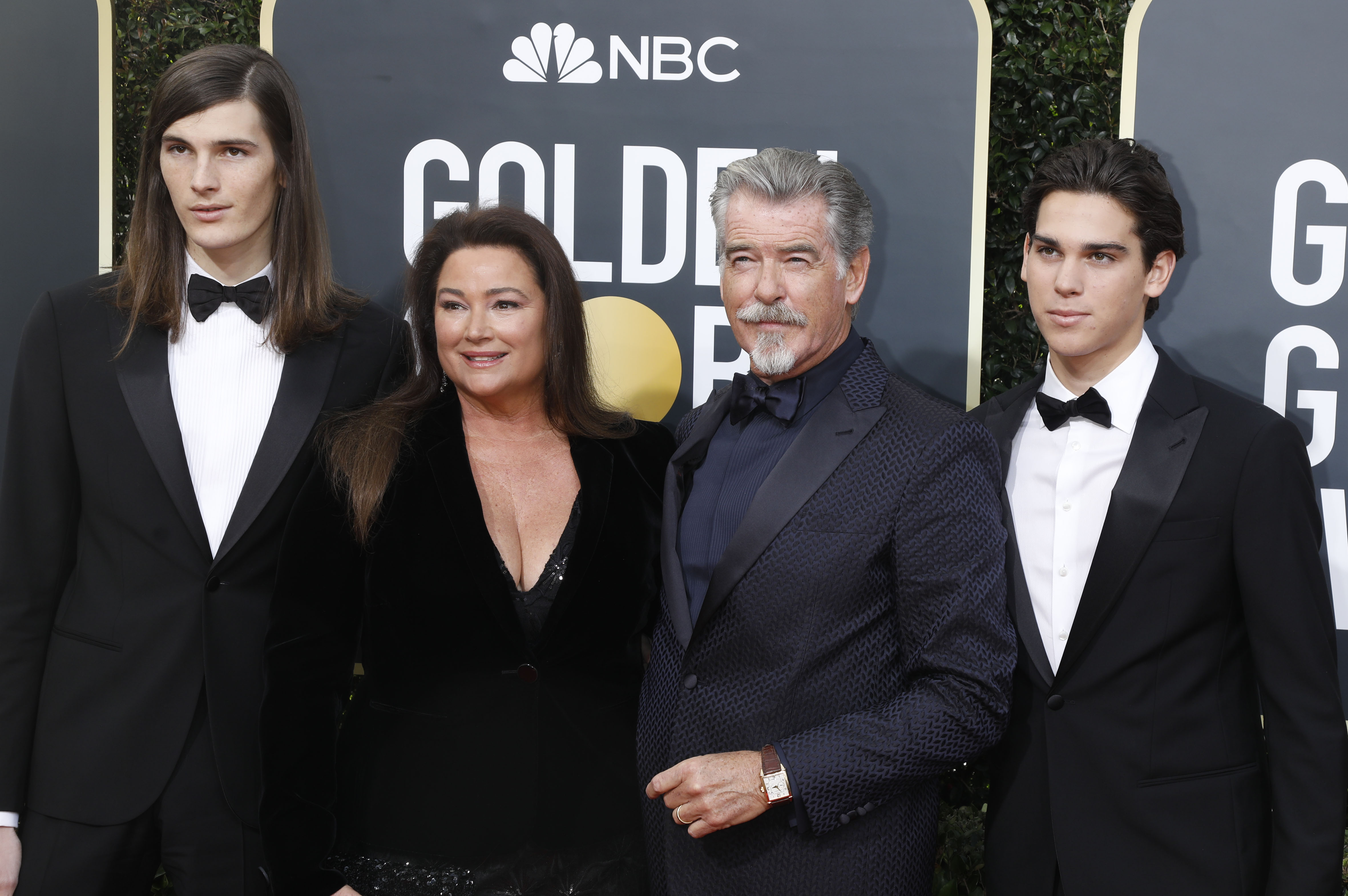 Dylan, Keely Shaye, Pierce und Paris Brosnan bei den 77th Annual Golden Globe Awards in Beverly Hills, Kalifornien am 5. Januar 2020 | Quelle: Getty Images