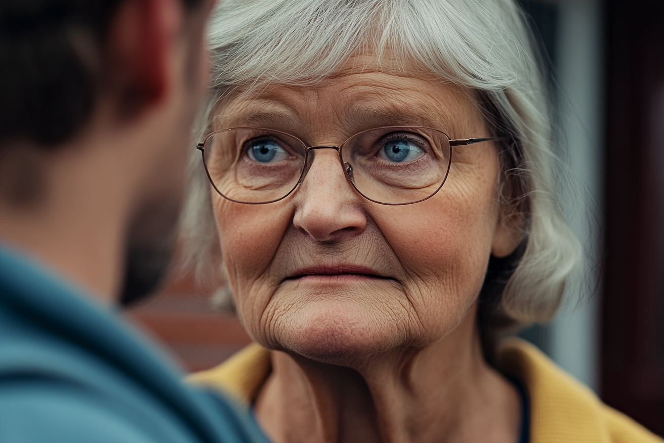 Eine Frau im Gespräch mit ihrem Sohn | Quelle: Midjourney