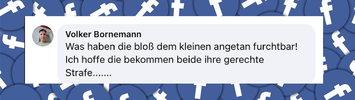 Reaktionen von Internetnutzern auf die Einzelheiten des vierten Verhandlungstages im Fall Fabian | Quelle: facebook.com/watch/?v=976816224836908