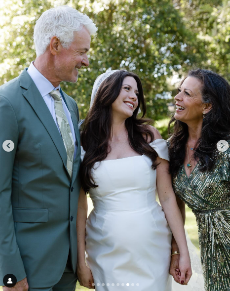 Scott Fisher, Morgan Eastwood and Dina Ruiz during the wedding on June 18, 2024 | Source: Instagram/morganeastwood