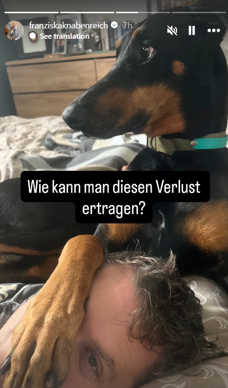 Franziska teilt die letzten gemeinsamen Momente mit Roy in ihrer Instagram-Story | Quelle: https://www.instagram.com/franziskaknabenreich/