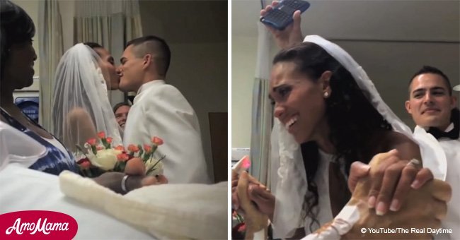 Eine Braut heiratete im Krankenhaus, um den letzten Tanz mit ihrem sterbenden Vater zu teilen