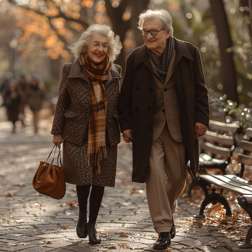 Susan und Jack gehen gemeinsam spazieren | Quelle: Midjourney