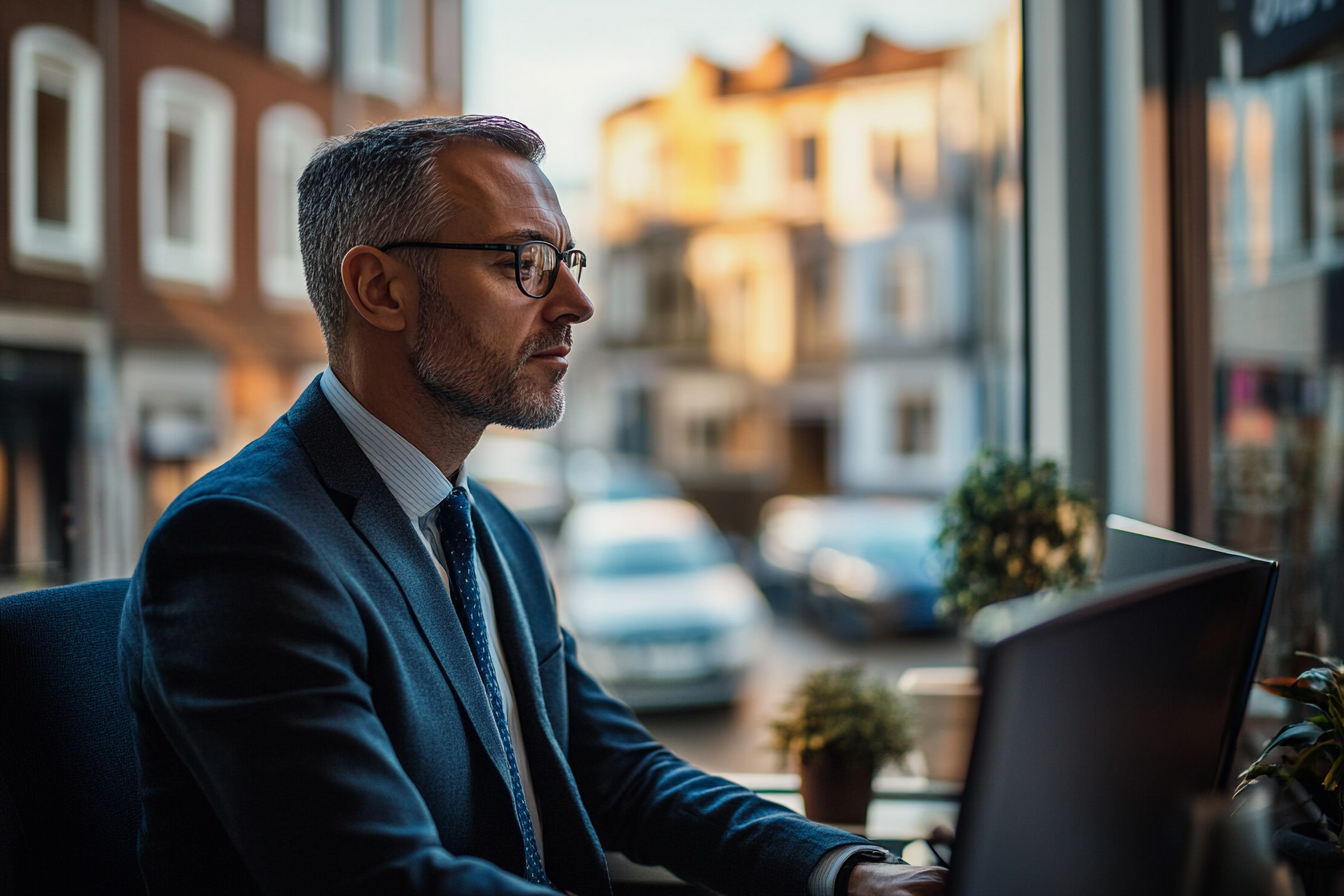 Ein Geschäftsmann bei der Arbeit in seinem Büro | Quelle: Midjourney