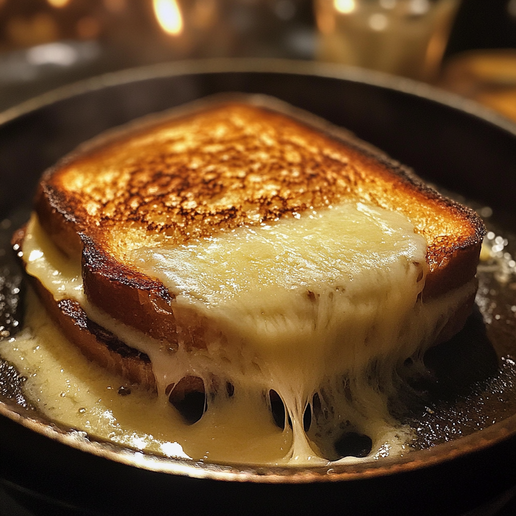 Gerösteter Käse in einer Pfanne | Quelle: Midjourney