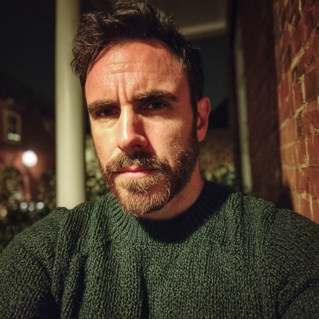 Ein stirnrunzelnder Mann, der draußen steht | Quelle: Midjourney