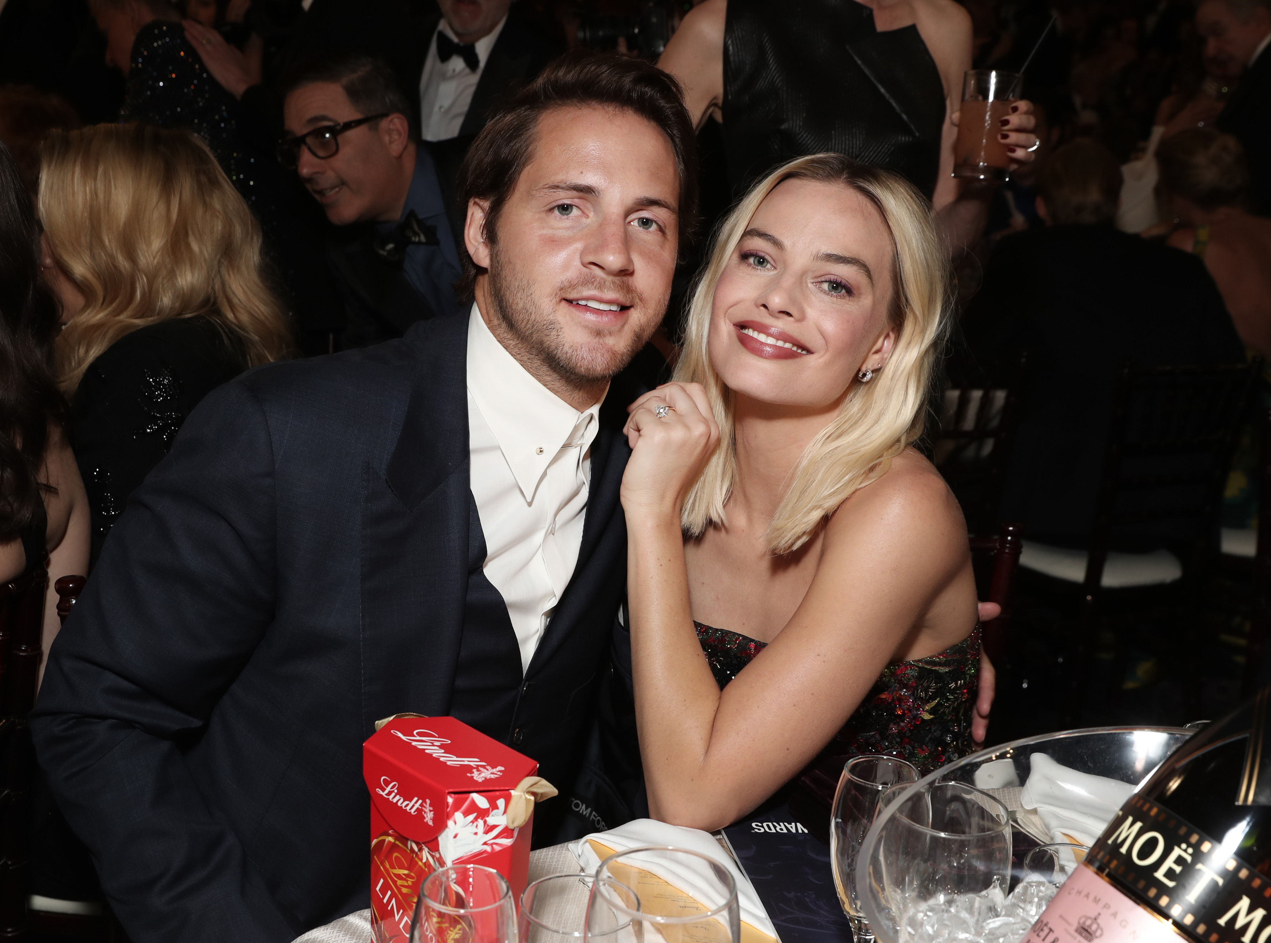 Tom Ackerley und Margot Robbie bei den 77th Annual Golden Globe Awards im Beverly Hilton Hotel am 5. Januar 2020 | Quelle: Getty Images